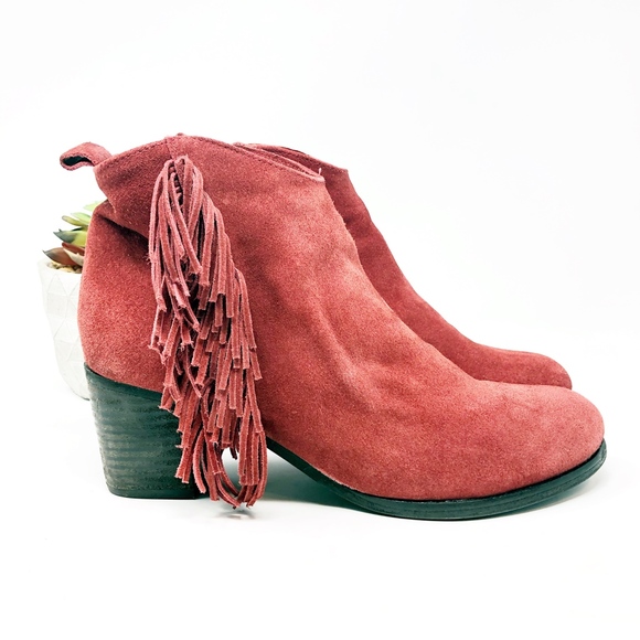 Matisse | Red Fringe Boho Western Booties 9.5 - Picture 4 of 8